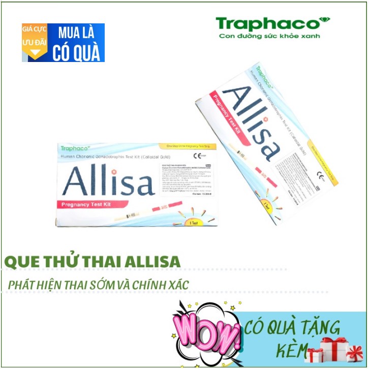 Que Thử Thai Alisa của Traphaco combo 10 que Thử Thai Traphaco An Toàn Chính Xác.