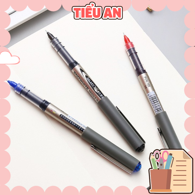 Bút / Viết nước cao cấp ngòi bi &amp; kim (Xanh/Đỏ/Đen) - Ngòi 0.5mm - Giá 1 cây