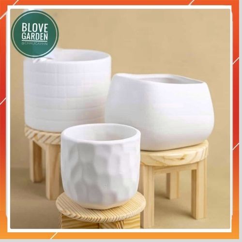 Chậu sứ Bát Tràng Hình mắt na trồng sen đá xương rồng,cây văn phòng, Decor Trang trí nhà cửa cực xinh sắn