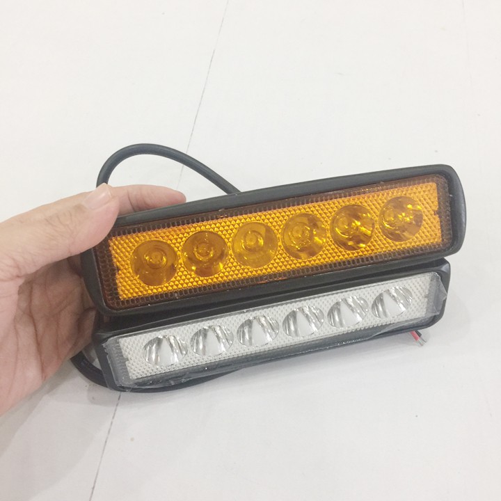 Đèn trợ sáng C6 DÀI, 6 led cực NGẦU, không hao bình - DC6D+CT