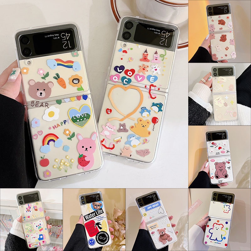 Ốp Điện Thoại Mềm Trong Suốt Chống Sốc Hình Gấu Hoạt Hình Cho Samsung Galaxy Z Flip 3 5G Samsung Z Flip3 Zflip3 Z3