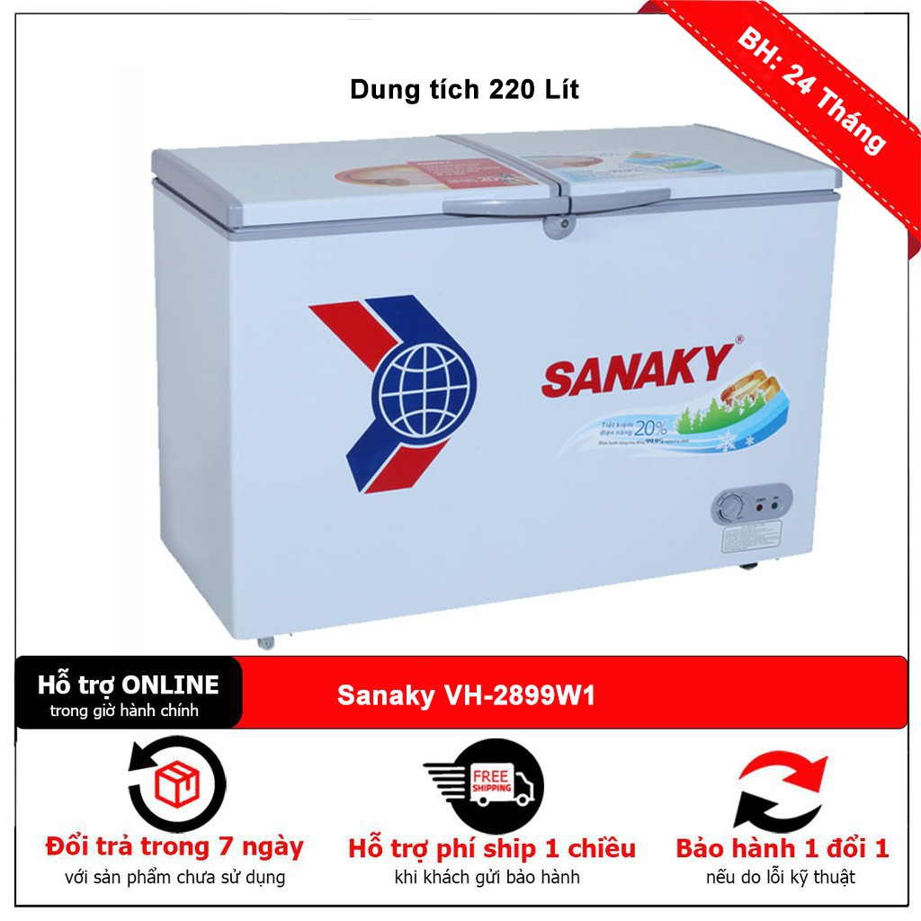 Tủ đông Sanaky 220 lít VH-2899W1 giá tốt