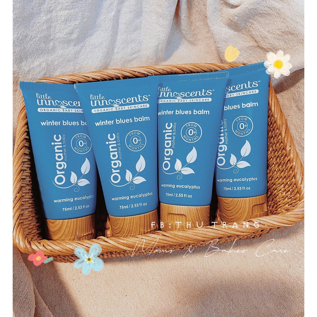 Dầu bôi ấm ngực cho Bé Little Innocents Organic 75ml Úc phòng ngừa cảm cúm,giảm ho,nghẹt mũi