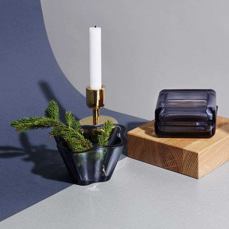 Bát thủy tinh Aalto 75mm Iittala - Màu Xanh Xám