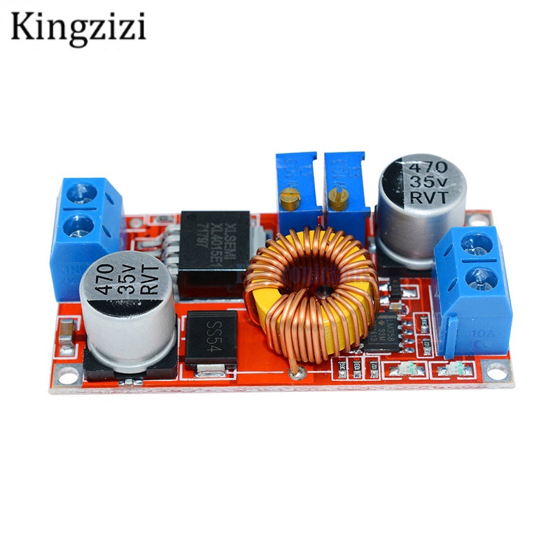 Bảng mạch điều chỉnh giảm nguồn sạc pin Lithium 5A DC đến DC CC CV XL4015 5-32V có đèn LED