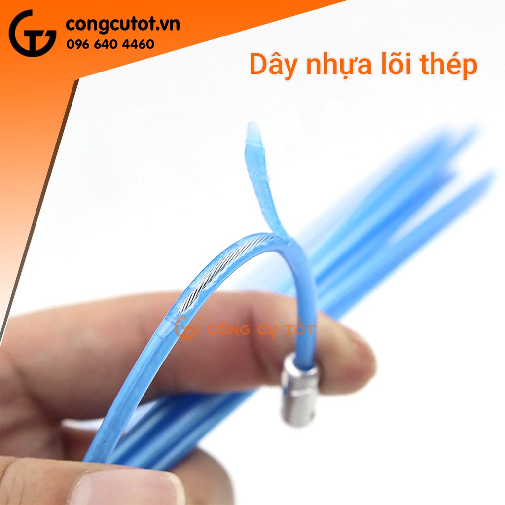 Dây mồi luồn ống lõi thép 1.2ly màu xanh đầu bánh xe