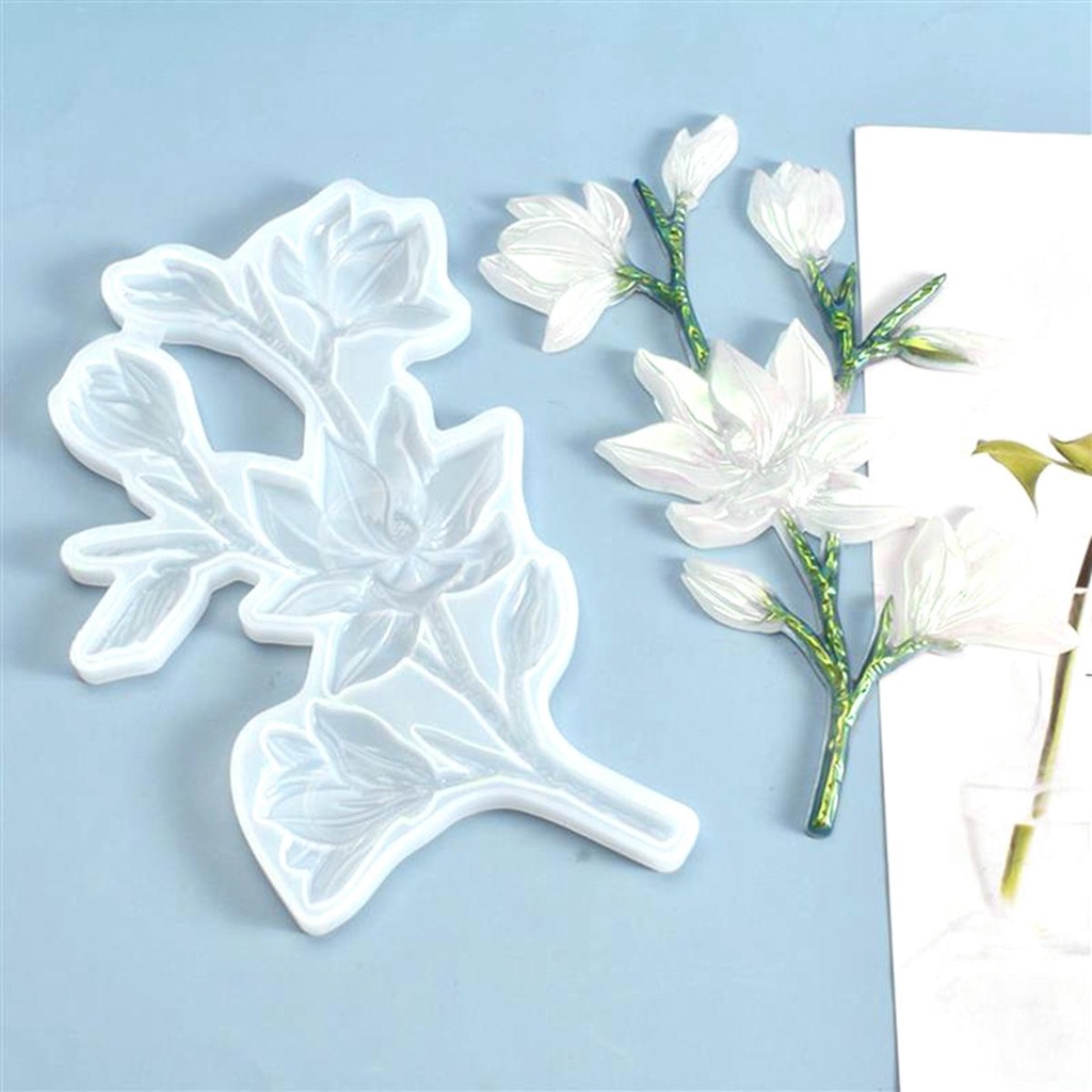 YIYU Khuôn Đất Sét Hình Nhánh Hoa Làm Trang Sức Thủ Công DIY