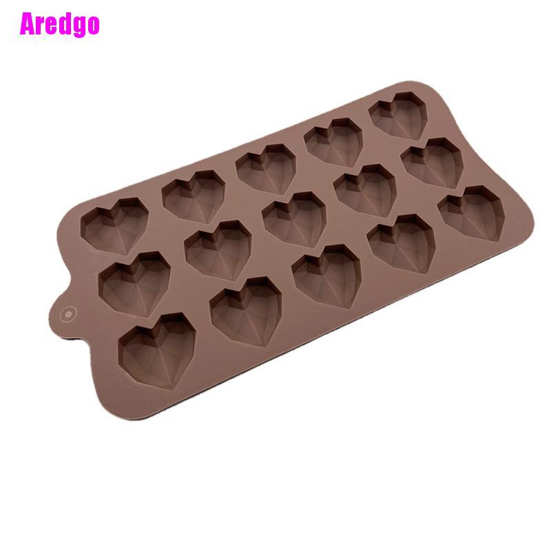 Khuôn Silicone Làm Bánh Kẹo Hình Trái Tim 15 Ngăn