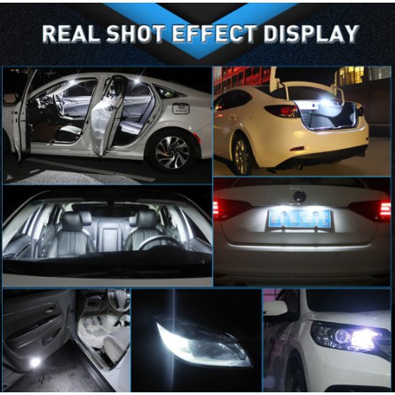 Đèn LED nội thất T10 siêu sáng W5W 12v cao cấp mini nhỏ chuyên dụng cho xe hơi ô tô Honda Toyota Innova Vios Fortuner