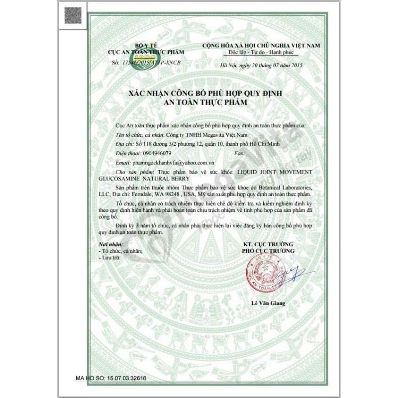 Nước uống bổ sung xương khớp Joint Movenment Glucosamin 1000ml