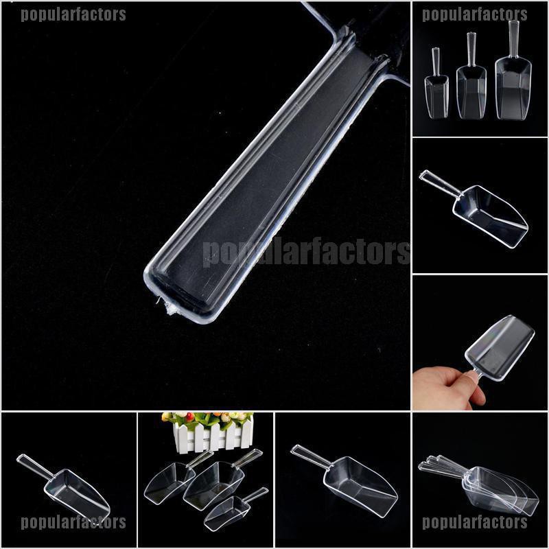 Bộ 3 Muỗng Múc Kem Bằng Nhựa Trong Suốt Dùng Cho Tiệc Cưới / Quán Bar