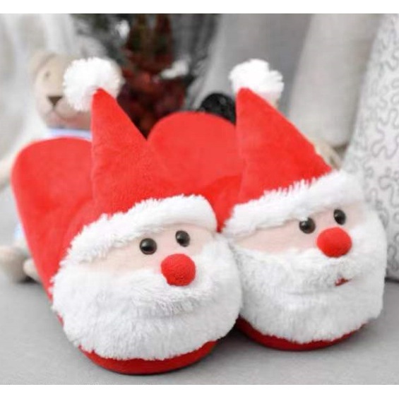 Dép Bông Đi Trong Nhà Chống Trượt Hình Ông Già Noel Dễ Thương
