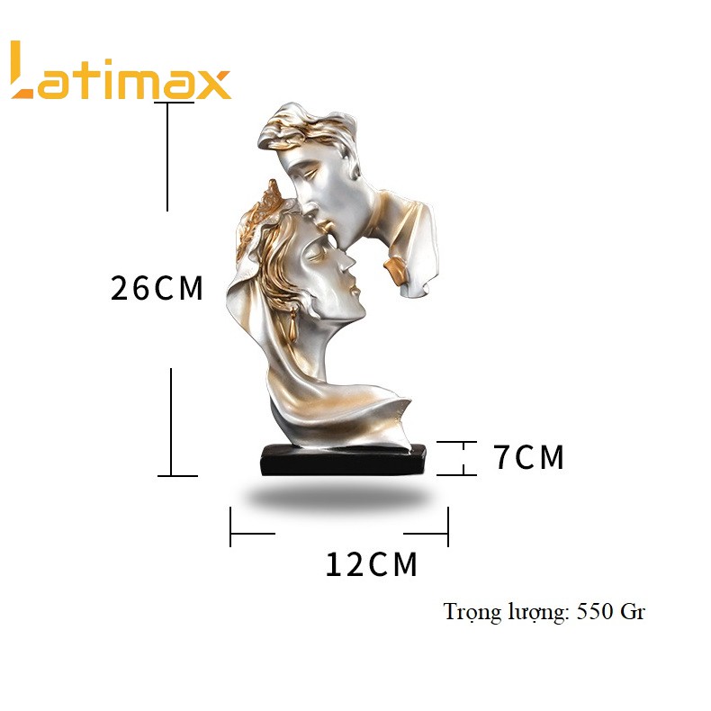 [Mã BMBAU50 giảm 7% đơn 99K] Tượng trang trí Tình Yêu Vĩnh Cửu Latimax - Lãng mạn Ý Nghĩa