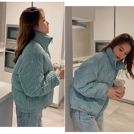 Áo phao nhung tăm phong cách Hàn Quốc siêu ấm 2021, Áo khoác nữ | BigBuy360 - bigbuy360.vn