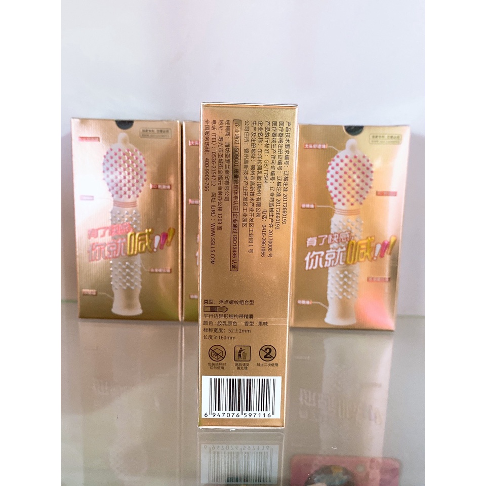 Bao cao su Gai Tăng cảm giác - Hộp 8 cái