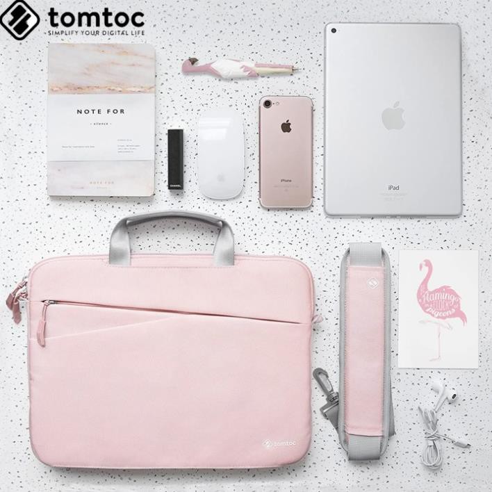 Túi Tomtoc A45 Messenger Bags Cho Macbook/Laptop 13-16&quot; Màu Hồng- Chống sốc, chống nước cực tốt