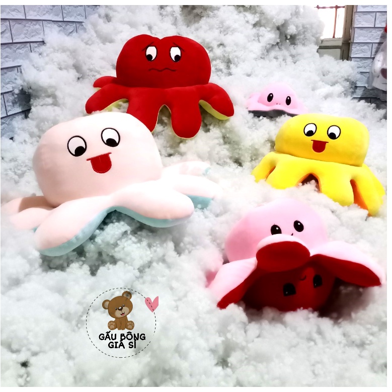 GẤU BÔNG BẠCH TUỘC CẢM XÚC 2 MẶT HÀNG CAO CẤP VẢI MINISO KÈM THÊM QUÀ TẶNG