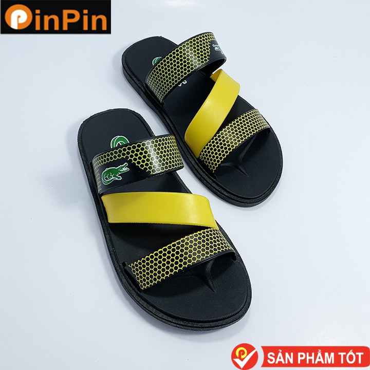 dép nam quai ngang thời trang PinPin chất liệu pvc nhẹ không thấm nước đế chống trơn trượt - hh012