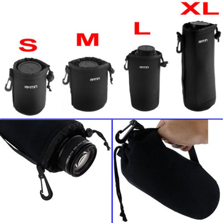 Túi đựng ống kính lens máy ảnh chống sốc Matin size XL cao tối đa 20cm