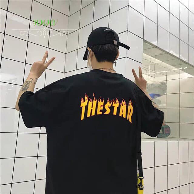 Áo Thun Nam Nữ Tay Lỡ Form Dáng Thụng Chất Liệu Vải Thun Cotton Cao Cấp(the star)