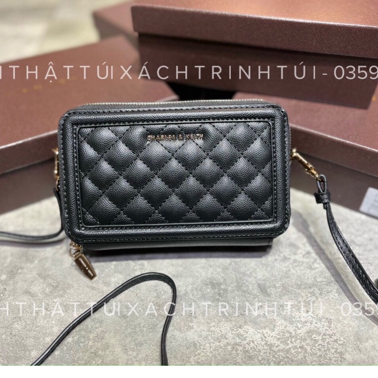 Túi xách nữ Ck bản vuông sz 19cm 2 ngăn kéo tiện lợi phù hợp với phái nữ hàng quảng châu xịn xò