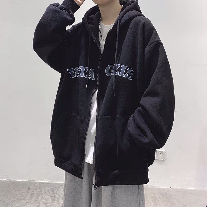 [RẺ VÔ ĐỊCH] Áo Khoác Hoodie Zip Ysta Unisex [FREESHIP] Khoát nỉ form rộng tay bồng kiểu dáng vintage cá tính