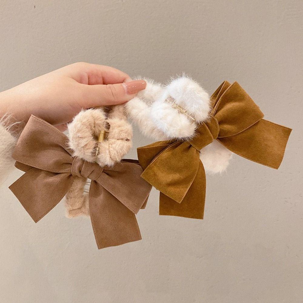 Kẹp Tóc Càng Cua Phối Lông Phong Cách Hàn Quốc 2life