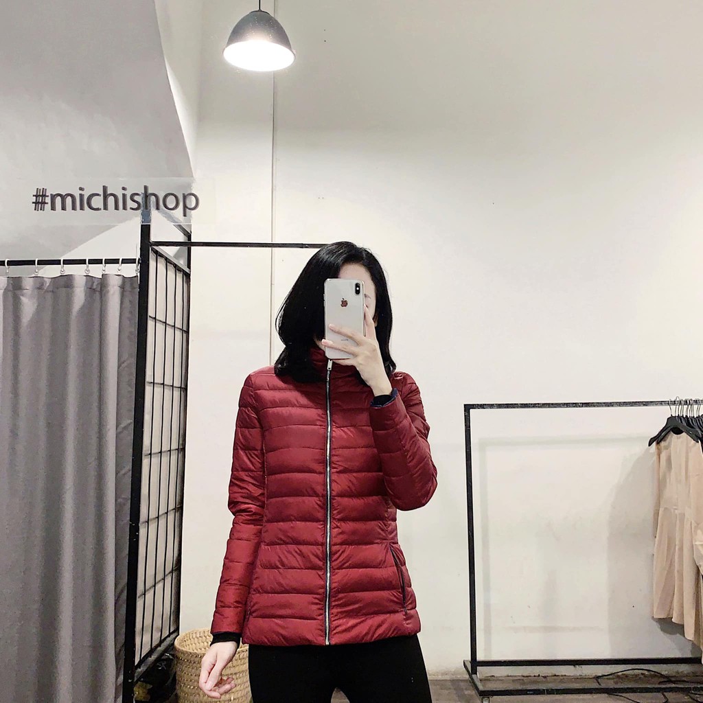 Áo phao lông vũ 2 mặt xuất dư 77A09