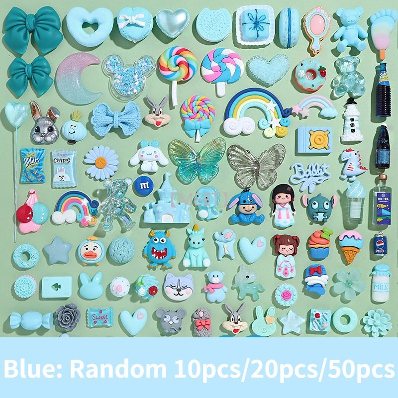 Set 10/20/50 Món Phụ Kiện Làm Trang Sức Hình Hoạt Hình Dễ Thương