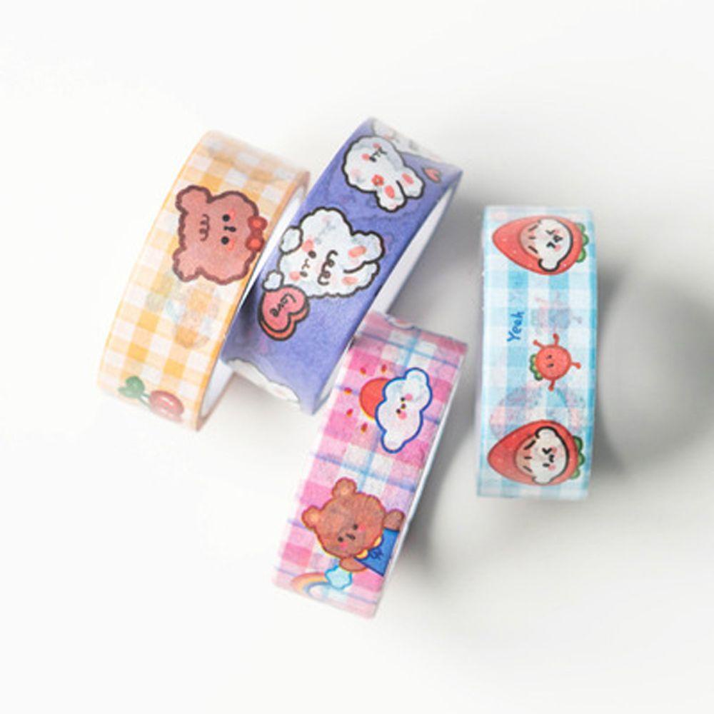 Cuộn Băng Dính Trang Trí Sổ Lưu Niệm Hình Gấu Dễ Thương 1.5Cmx5M