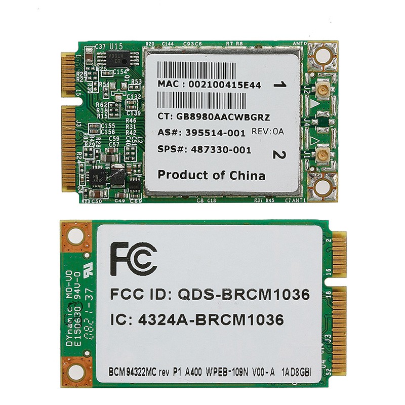 Card Wifi Bcm94322Mc Pci-E 300m Cho Hp Sps: 487330-001