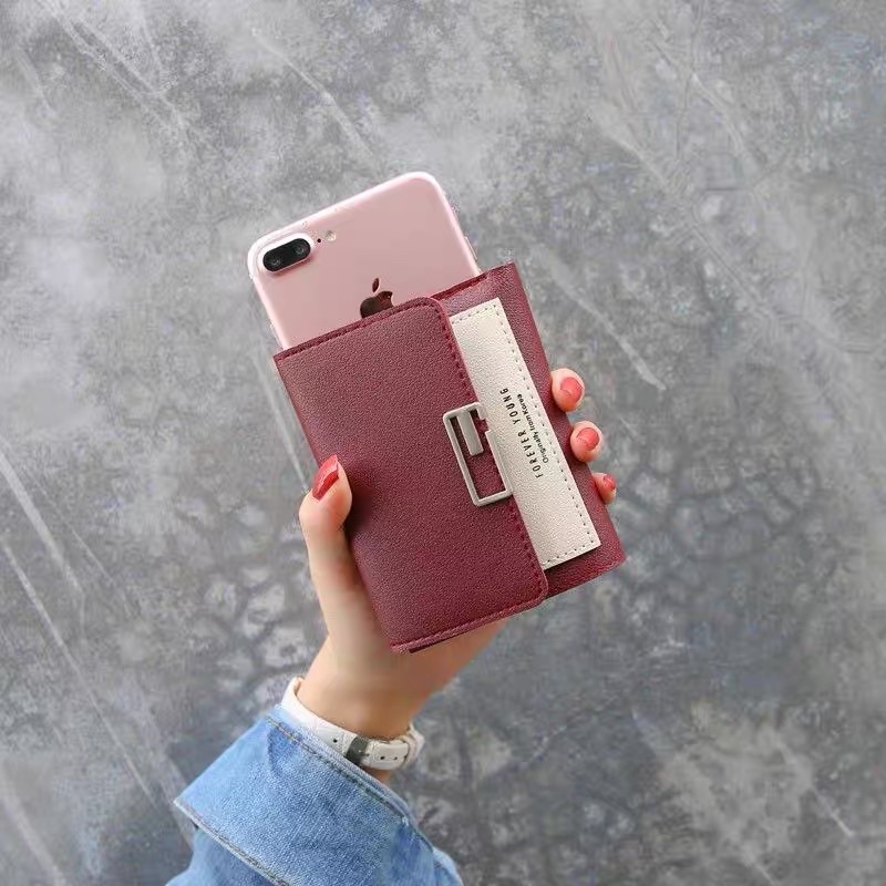 Ví nữ , ví da cầm tay mini nhiều ngăn tiện lợi