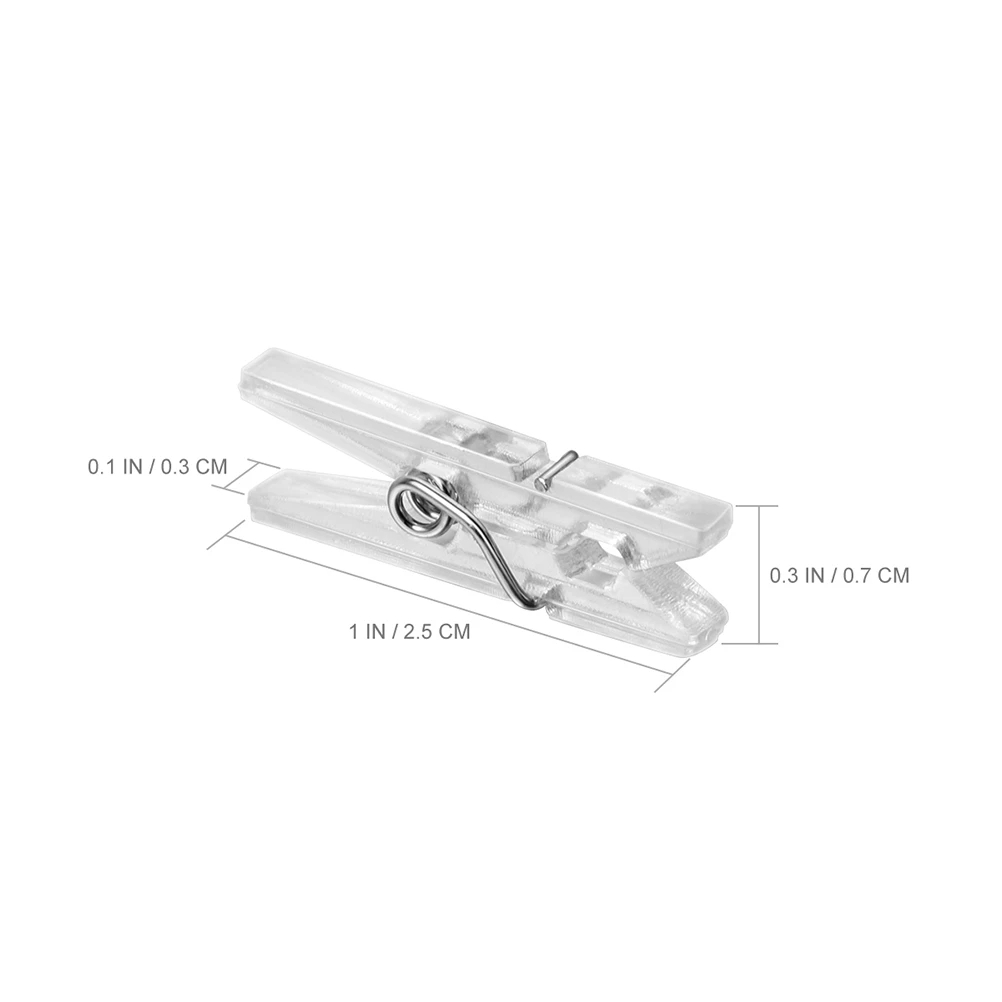 Bộ 50 cái kẹp nhựa mini trong suốt treo ảnh/quần áo đa dụng