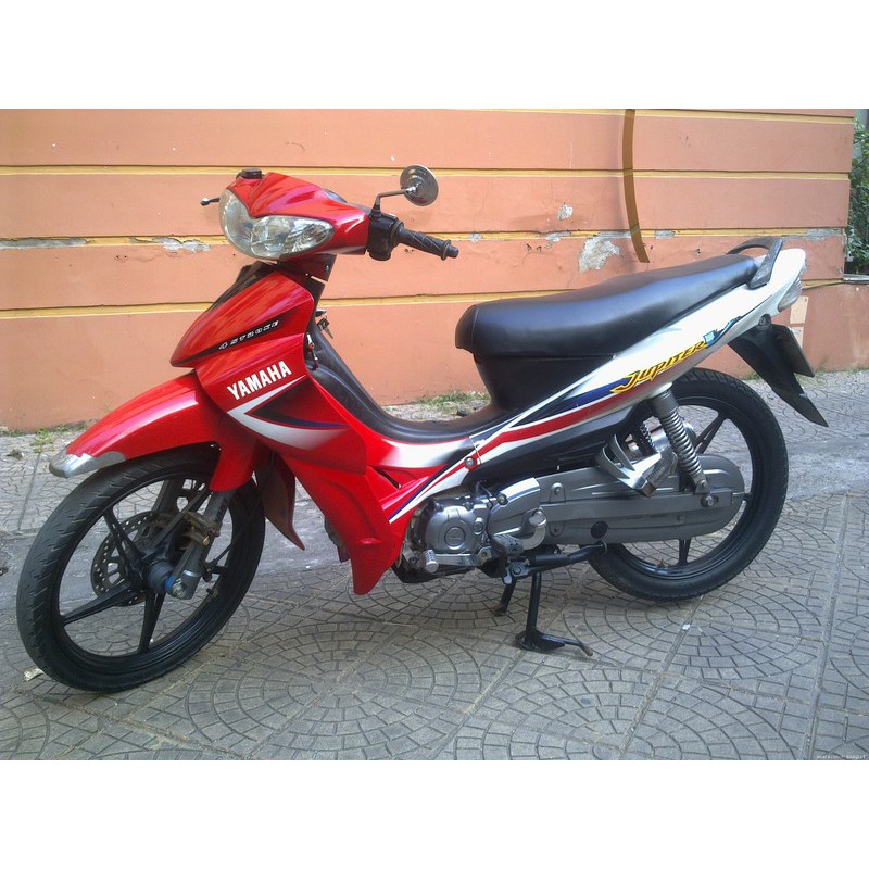 Tem dán xe Jupiter V màu đỏ, chất keo chất lượng bền đẹp, loại dày lâu phai màu