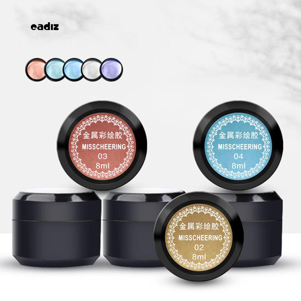 [Hàng mới về] Gel sơn móng tay màu kim loại kháng nước lâu trôi