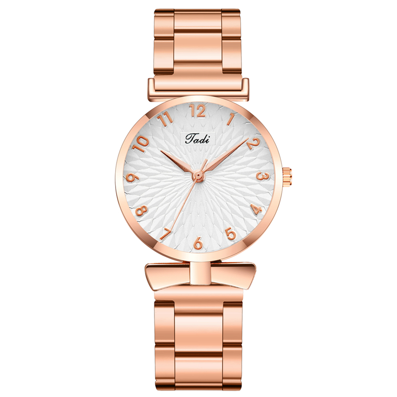 ZOLFA Elegant Rose Gold Stainless Steel Strap Female Watches Classic Black Ladies Dress Analog Clocks Đồng hồ nữ