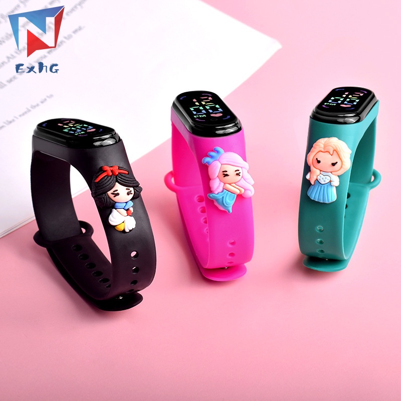 Đồng Hồ Thể Thao Điện Tử Màn Hình Led Cảm Ứng Chống Nước Họa Tiết Hoạt Hình Chống Nước Cho Trẻ Em