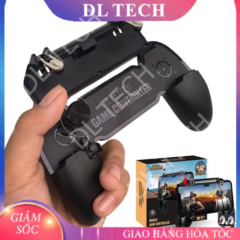 Tay Cầm Game W11 Có Nút Bắn + Joystick Điện Thoại Chơi Pubg, Ros, Free Fire Controller - Tay cầm chơi game DL TECH