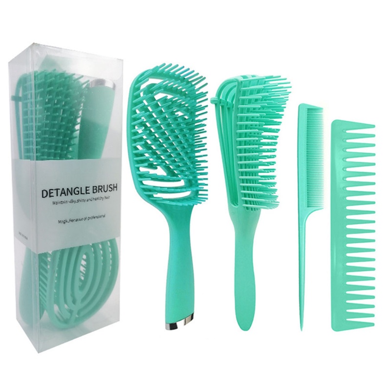 Set 4 / 5 Lược Chải Tóc Mát Xa Da Đầu Chống Tĩnh Điện