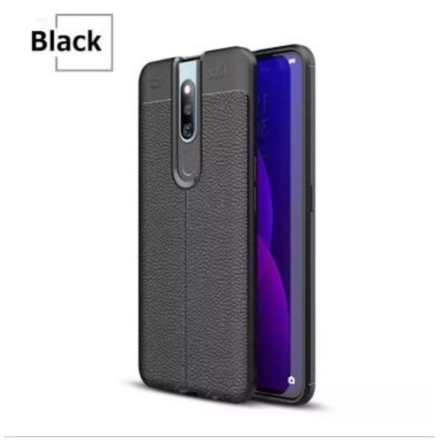 Ốp Lưng Silicon OPPO F11 Pro Vân Da, Chống Sốc Auto Focus