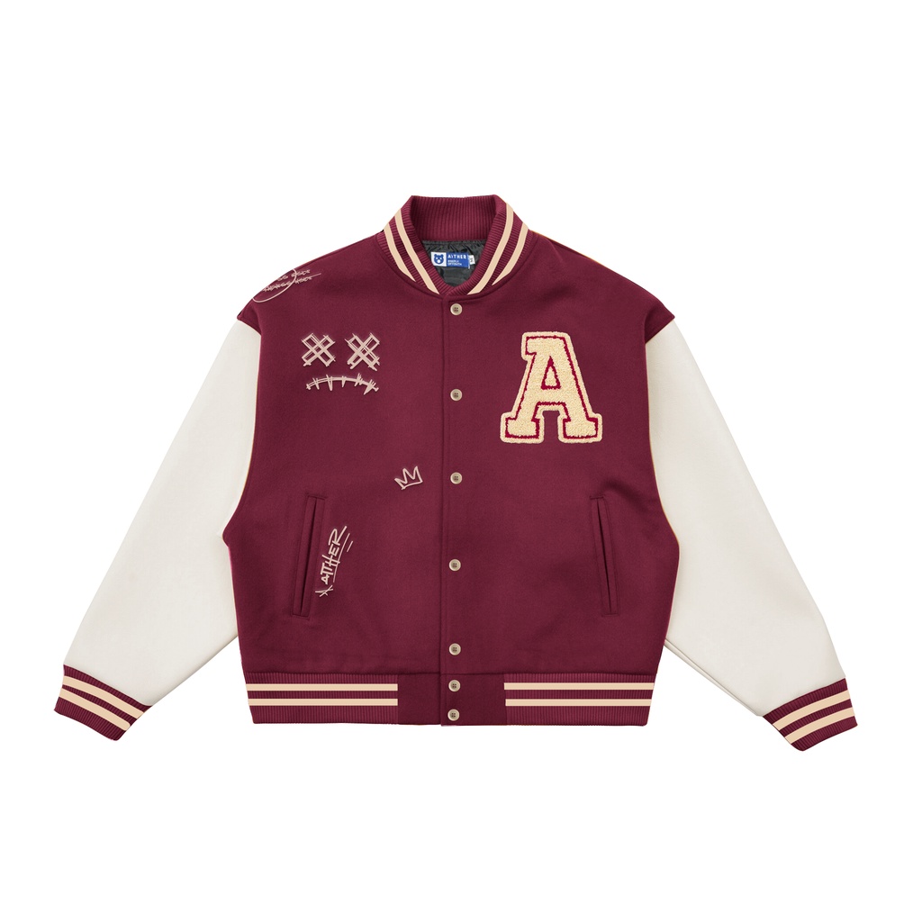 AITHER STUDIO Áo khoác Varsity Jacket Venom Unisex form rộng