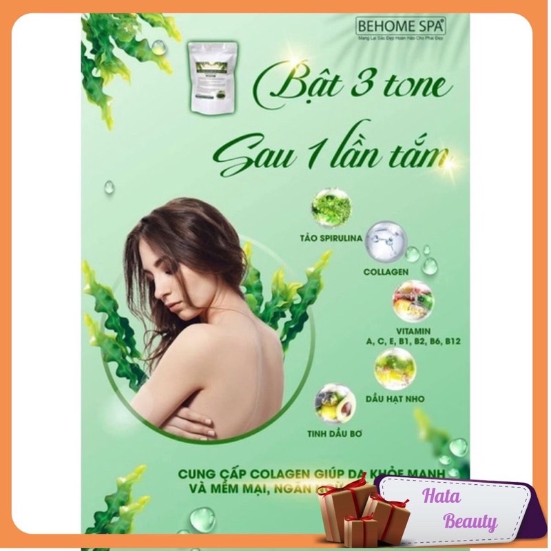 Tắm trắng toàn thân⛱Tắm trắng tảo diệp lục collagen Behome Spa