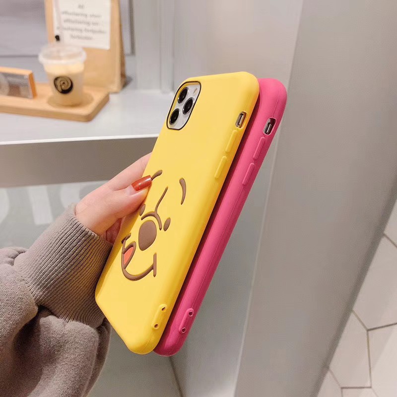 Hoạt Hình Ốp Điện Thoại Silicon Mềm Họa Tiết Gấu Đáng Yêu Cho Iphone 11 12 Pro MAX | BigBuy360 - bigbuy360.vn