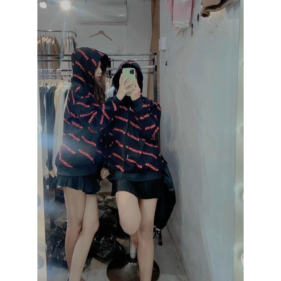 Hoodie Chữ Chéo Mũ Rộng In Kín Form To Nam Nữ Hàn QUốc Vintage Uzzlang