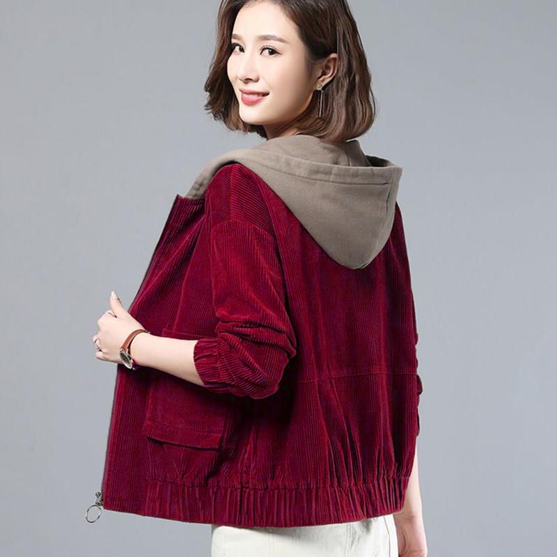 Áo khoác dạ lông cừu dáng rộng có mũ trùm dễ phối đồ có size lớn phong cách Hàn Quốc thời trang cho nữ trung niên