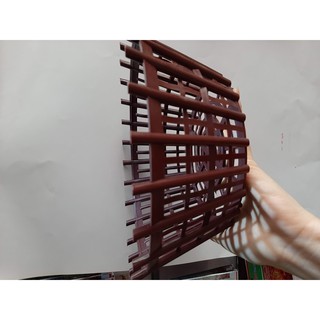 Chậu nhựa trồng lan giả gỗ có nang phụ (đường kính 23cm)