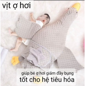 Gối Vịt Nằm Sấp Size Lớn 97cm Giảm Đầy Hơi Cho Bé