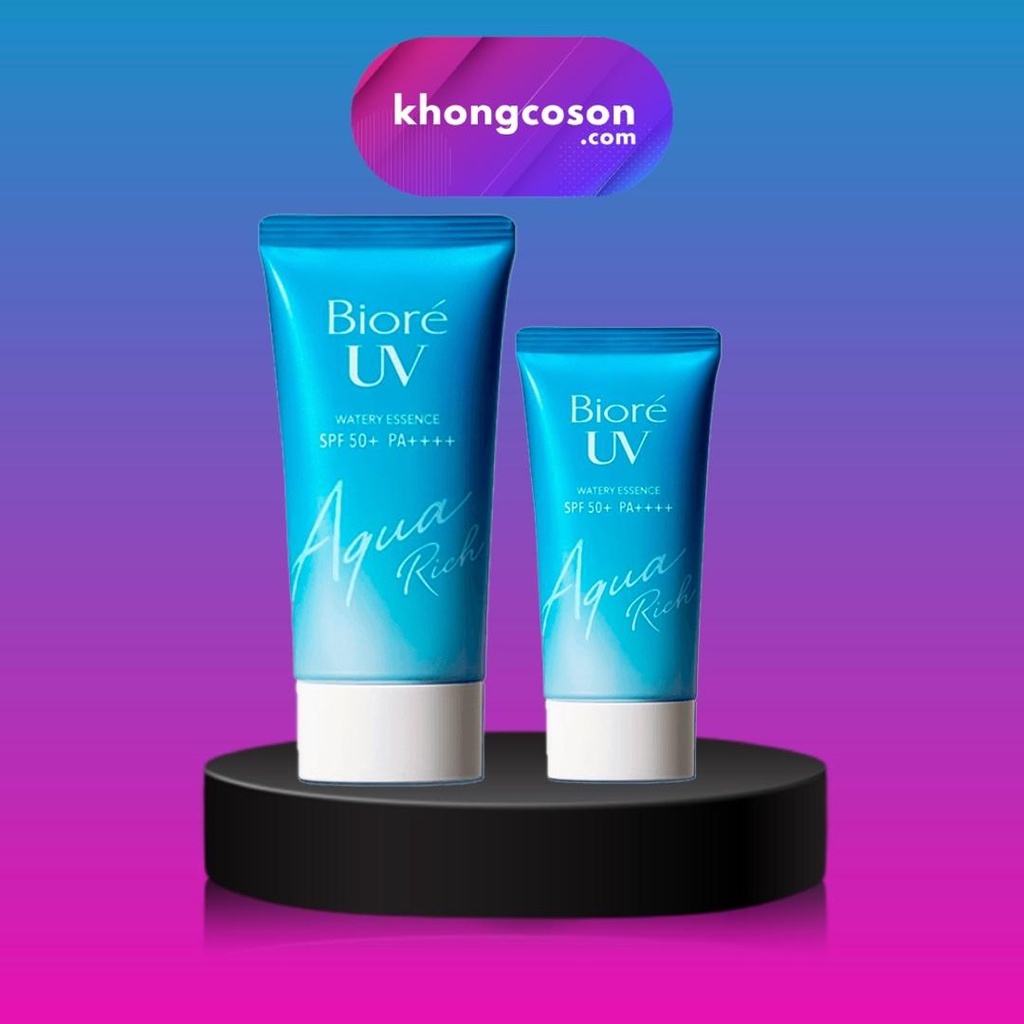 Essence Chống Nắng Màng Nước Dưỡng Ẩm Bioré UV Aqua Rich Watery Essence SPF50+/PA++++ 50-85g - Khongcoson