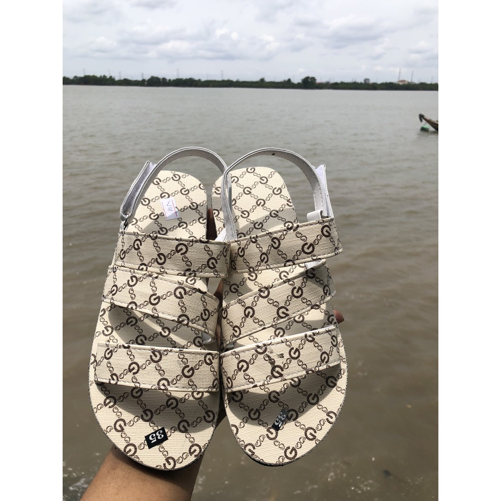 dép sandal đồng nai dép sandal nữ đế g kem quai hậu cùng màu size từ 35 nữ đến 40 nữ