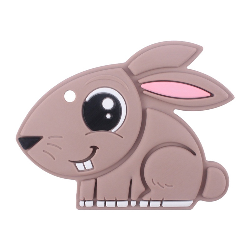 Haha Núm Ti Giả Silicon Cấp Hạt Hình Thỏ Mắt To Hoạt Hình DIY